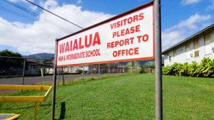 Waialua School Sign