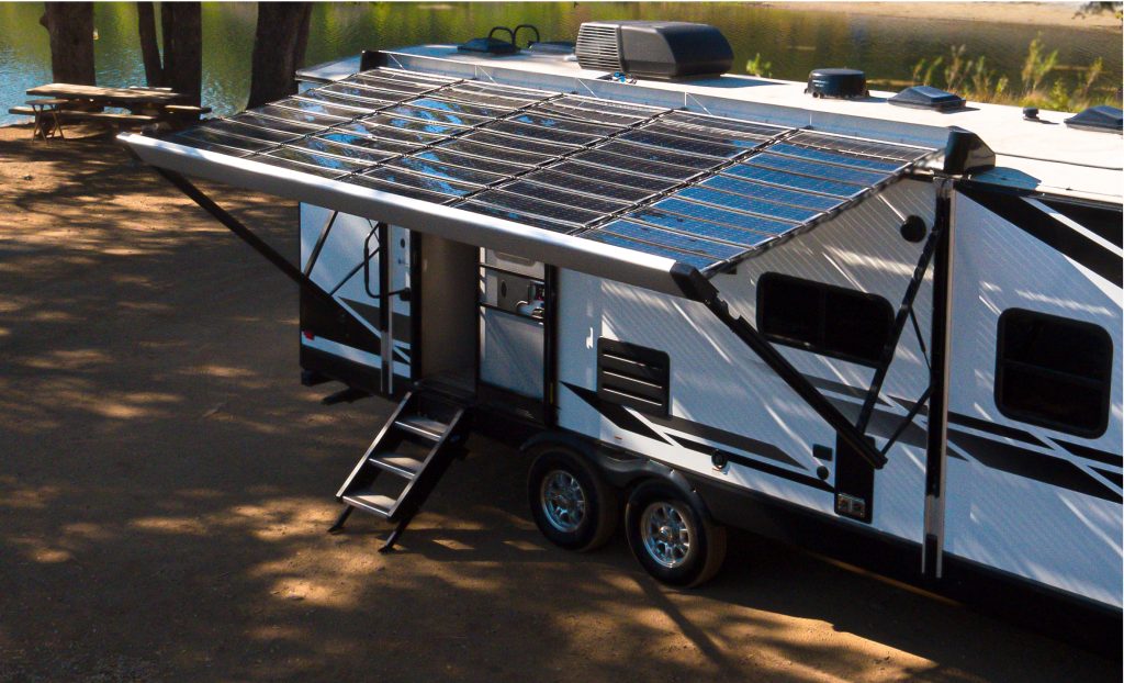 World’s First Retractable Solar Awning